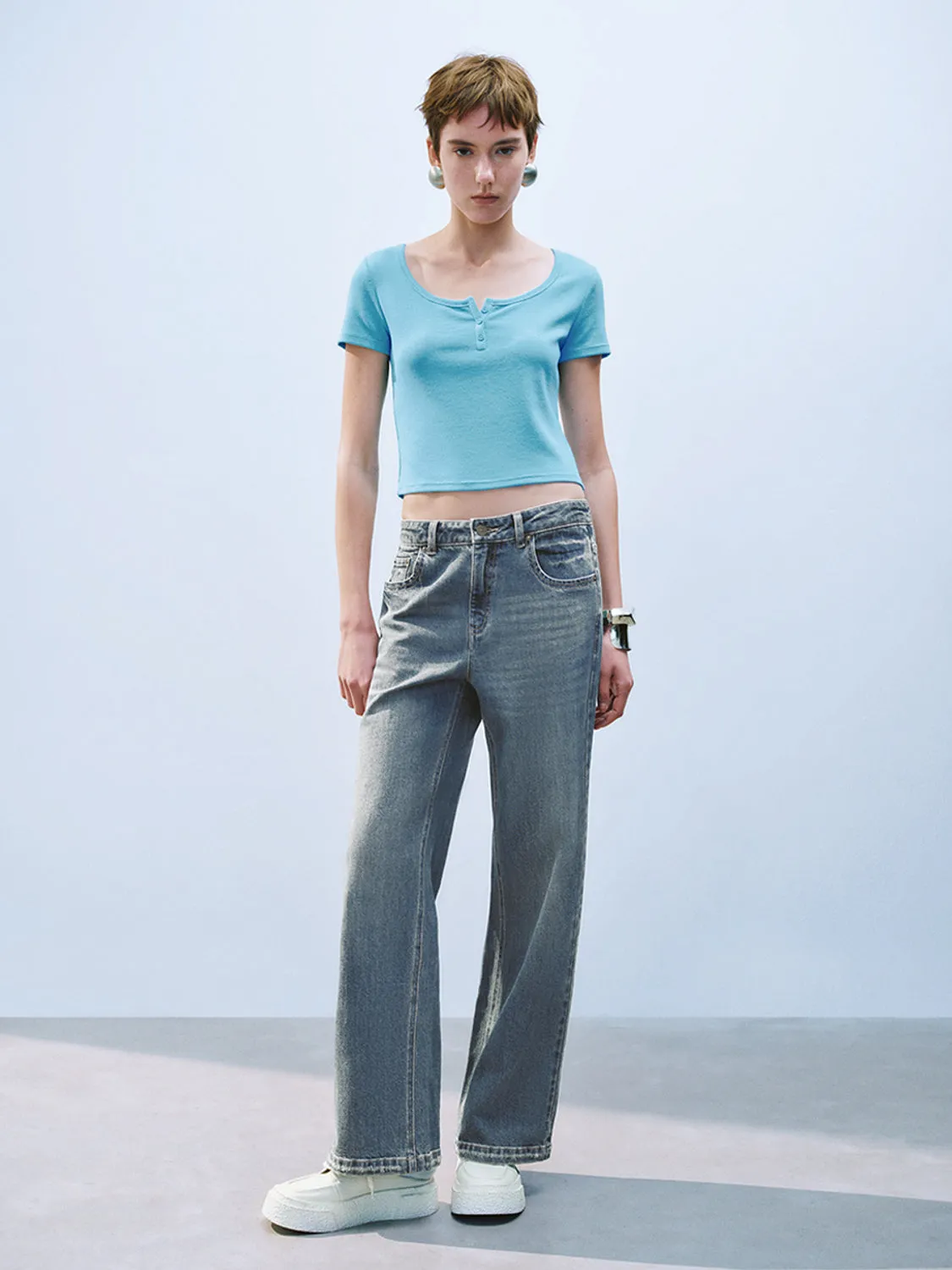 U-Neck Skinny T-Shirts