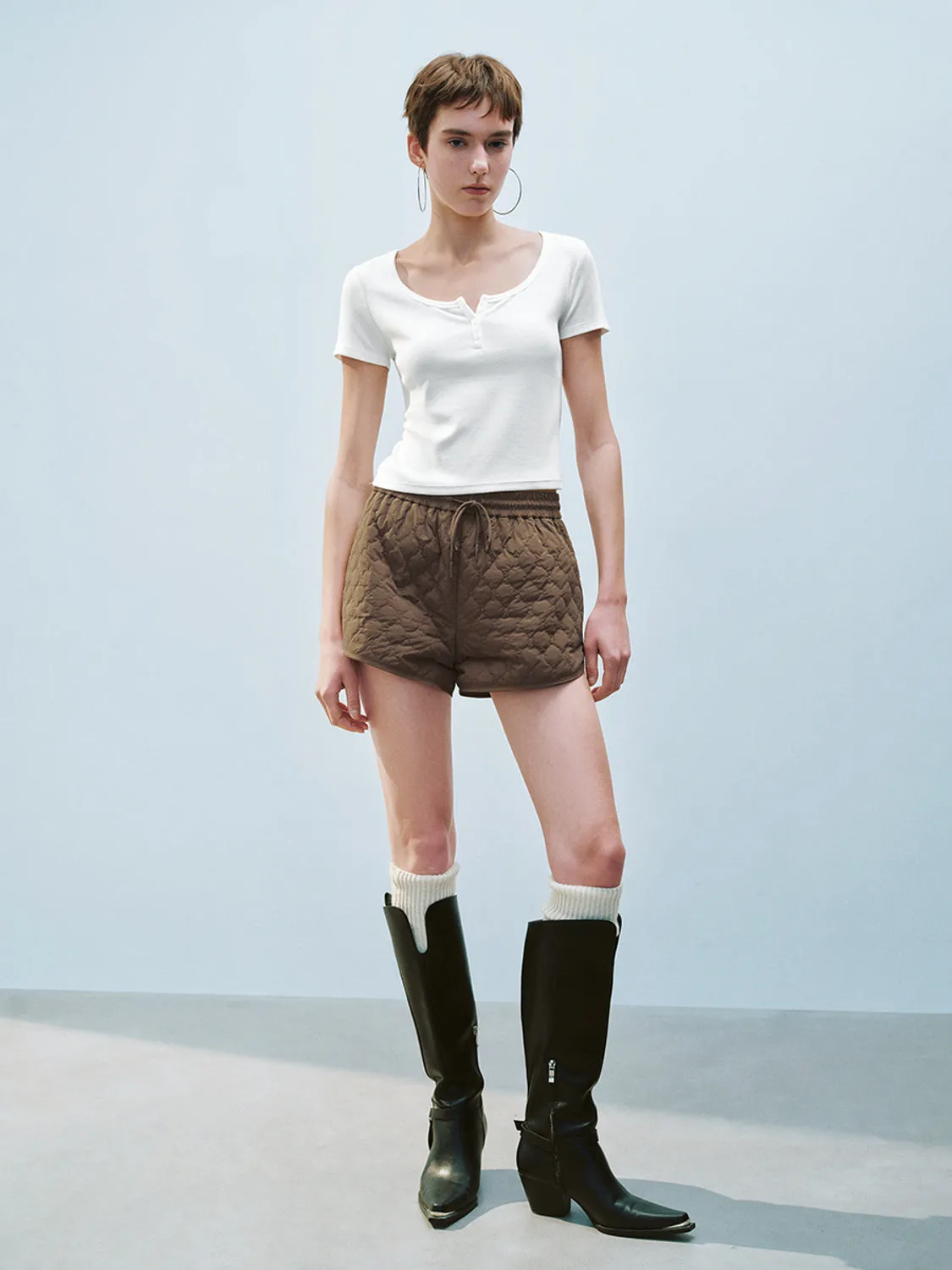 U-Neck Skinny T-Shirts