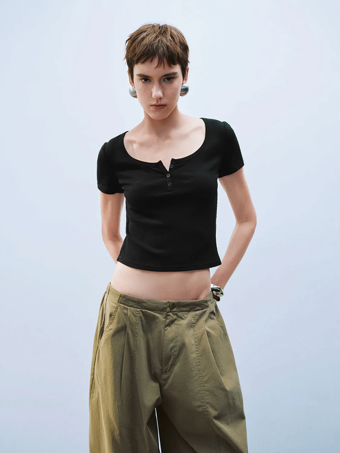 U-Neck Skinny T-Shirts