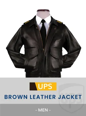 UPS BROWN UNIFORM LEATHER JACKETS MEN