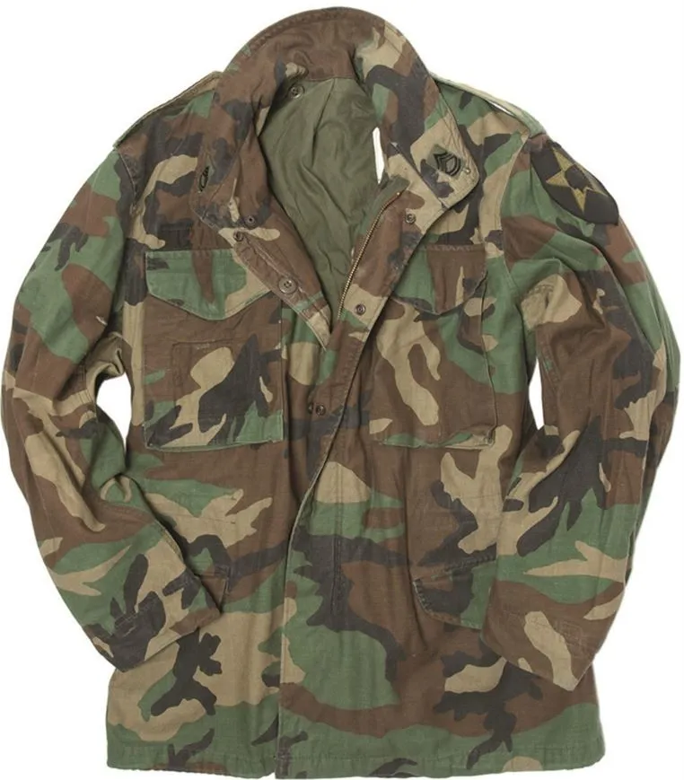 USGI M65 W/L Field Jacket M81 Woodland Camo - Used