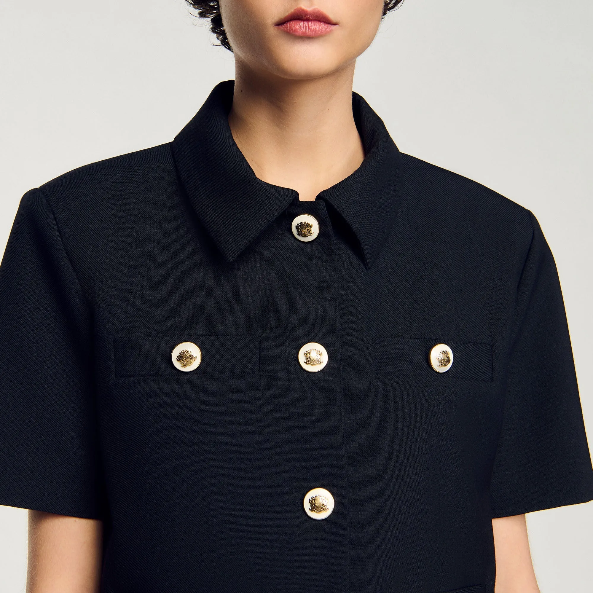 Valeria Short-Sleeved Jacket Black