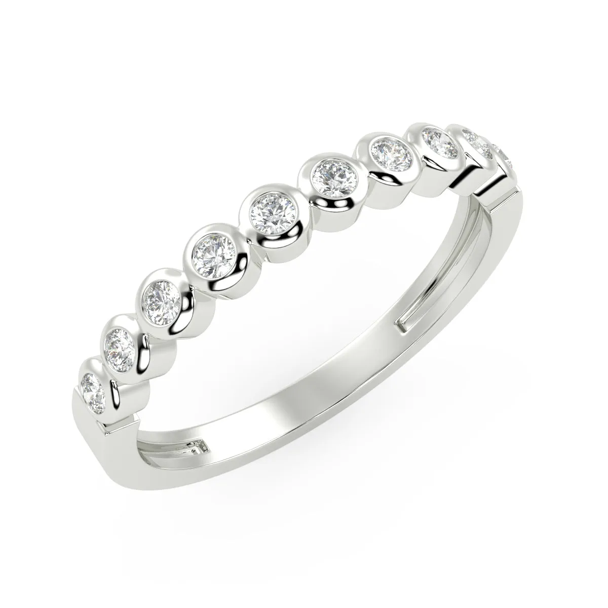 Vega Bezel Band in White Gold (0.10 Ct. Tw.)