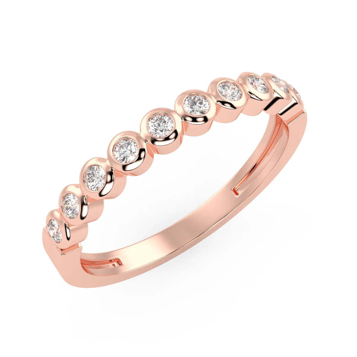 Vega Bezel Band in White Gold (0.10 Ct. Tw.)