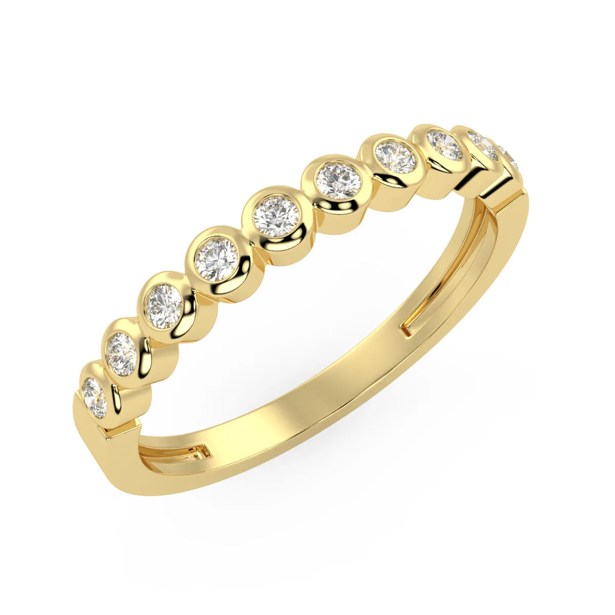 Vega Bezel Band in White Gold (0.10 Ct. Tw.)