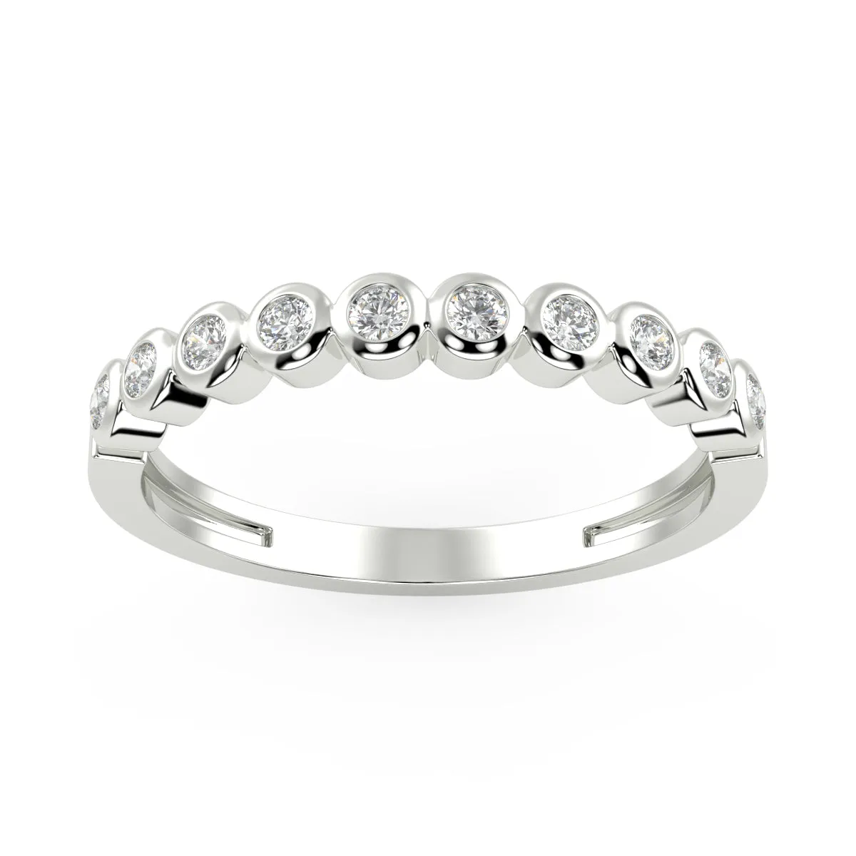 Vega Bezel Band in White Gold (0.10 Ct. Tw.)