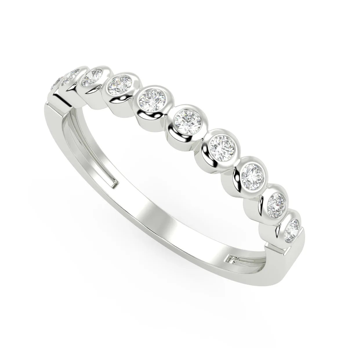 Vega Bezel Band in White Gold (0.10 Ct. Tw.)