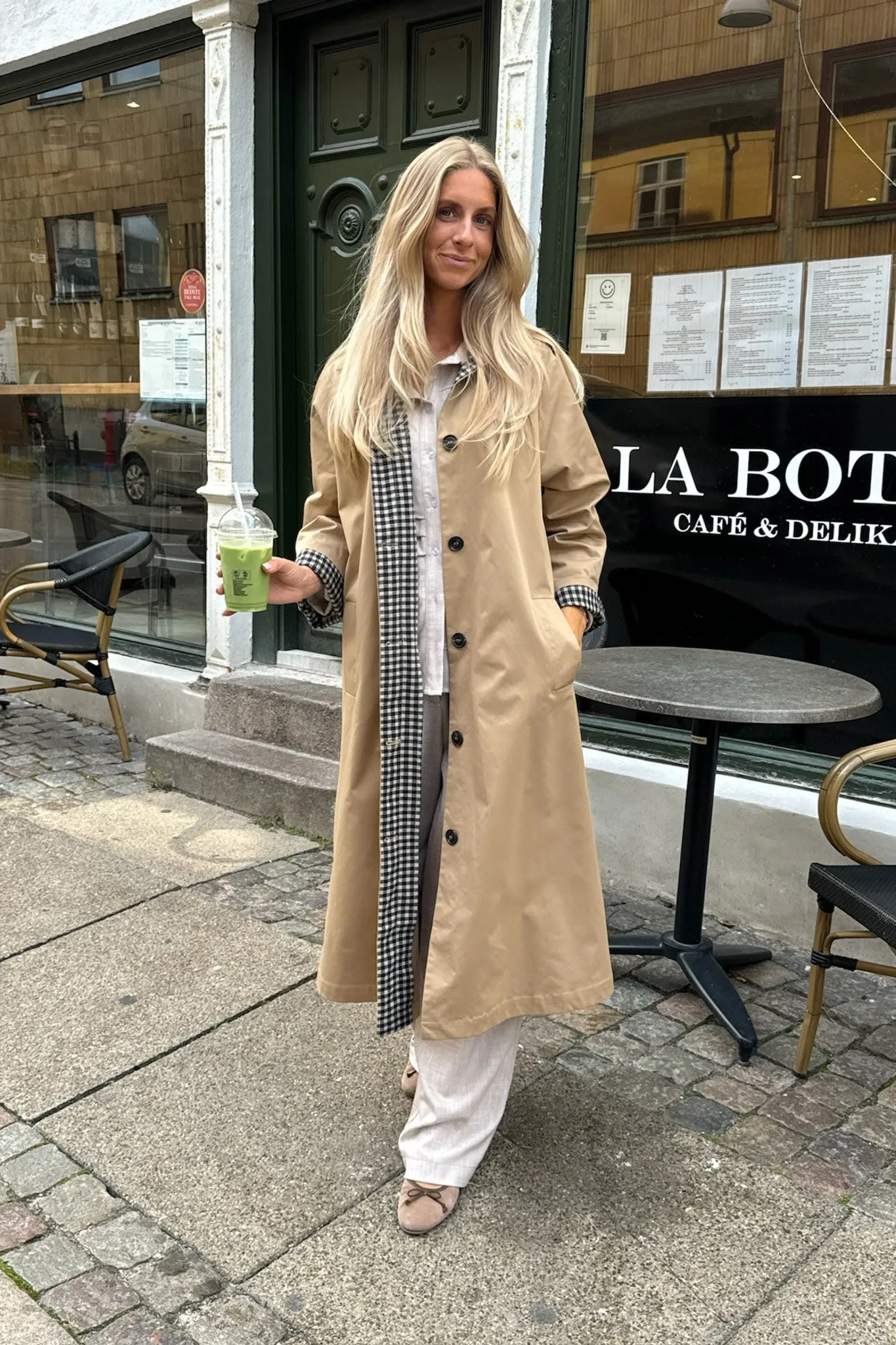 ViolaIC Trenchcoat - Beige Med Tern
