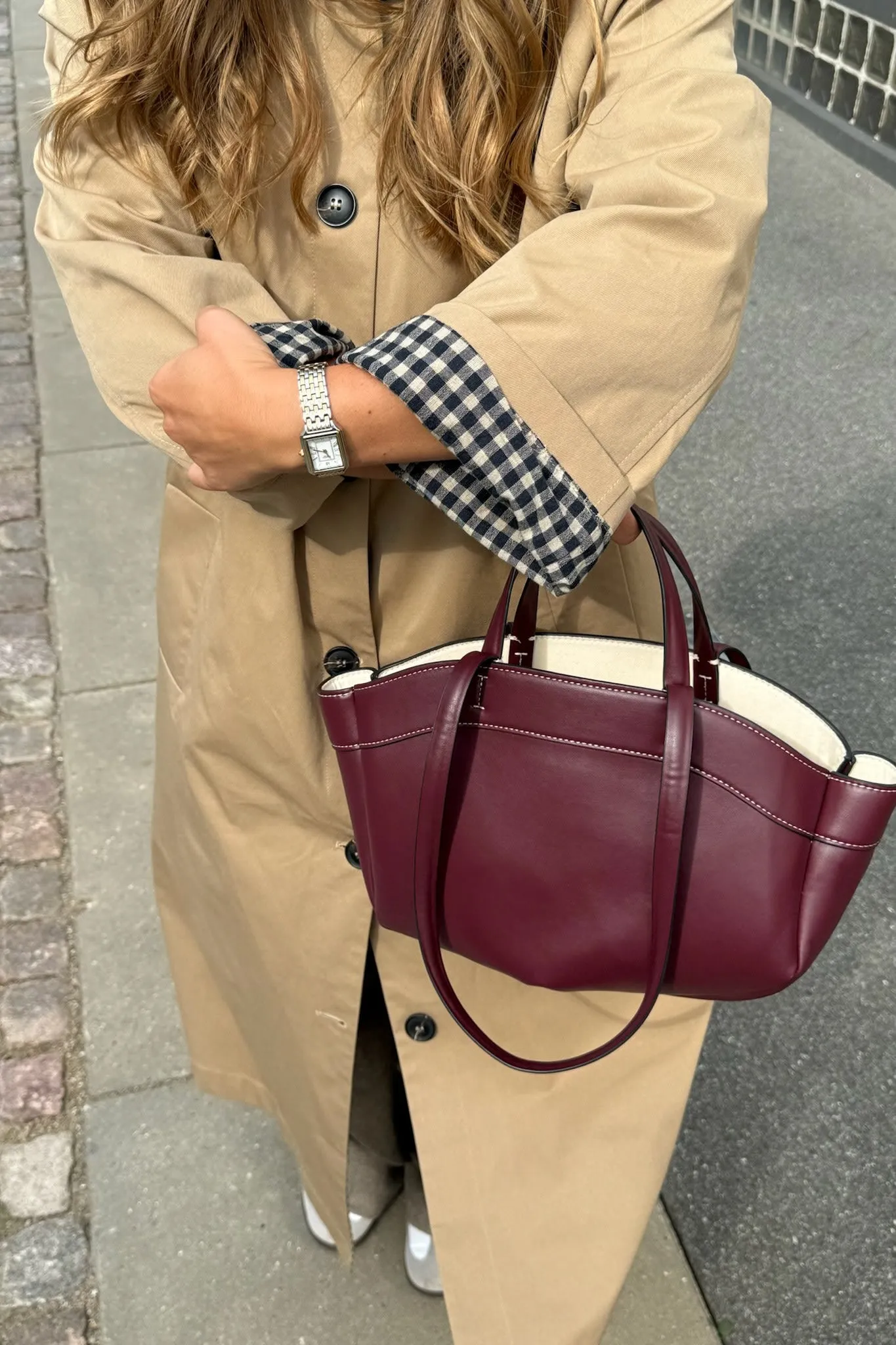 ViolaIC Trenchcoat - Beige Med Tern