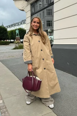 ViolaIC Trenchcoat - Beige Med Tern