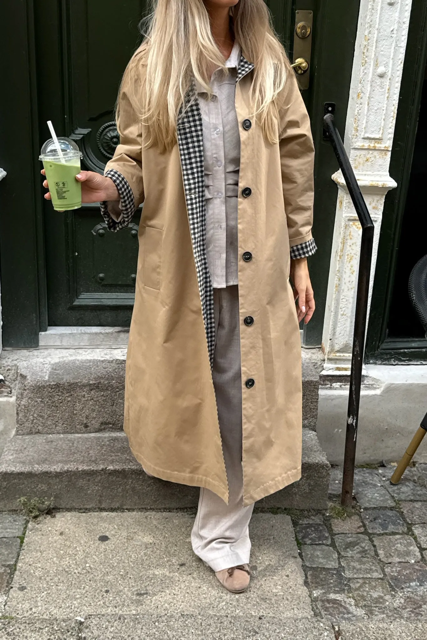 ViolaIC Trenchcoat - Beige Med Tern