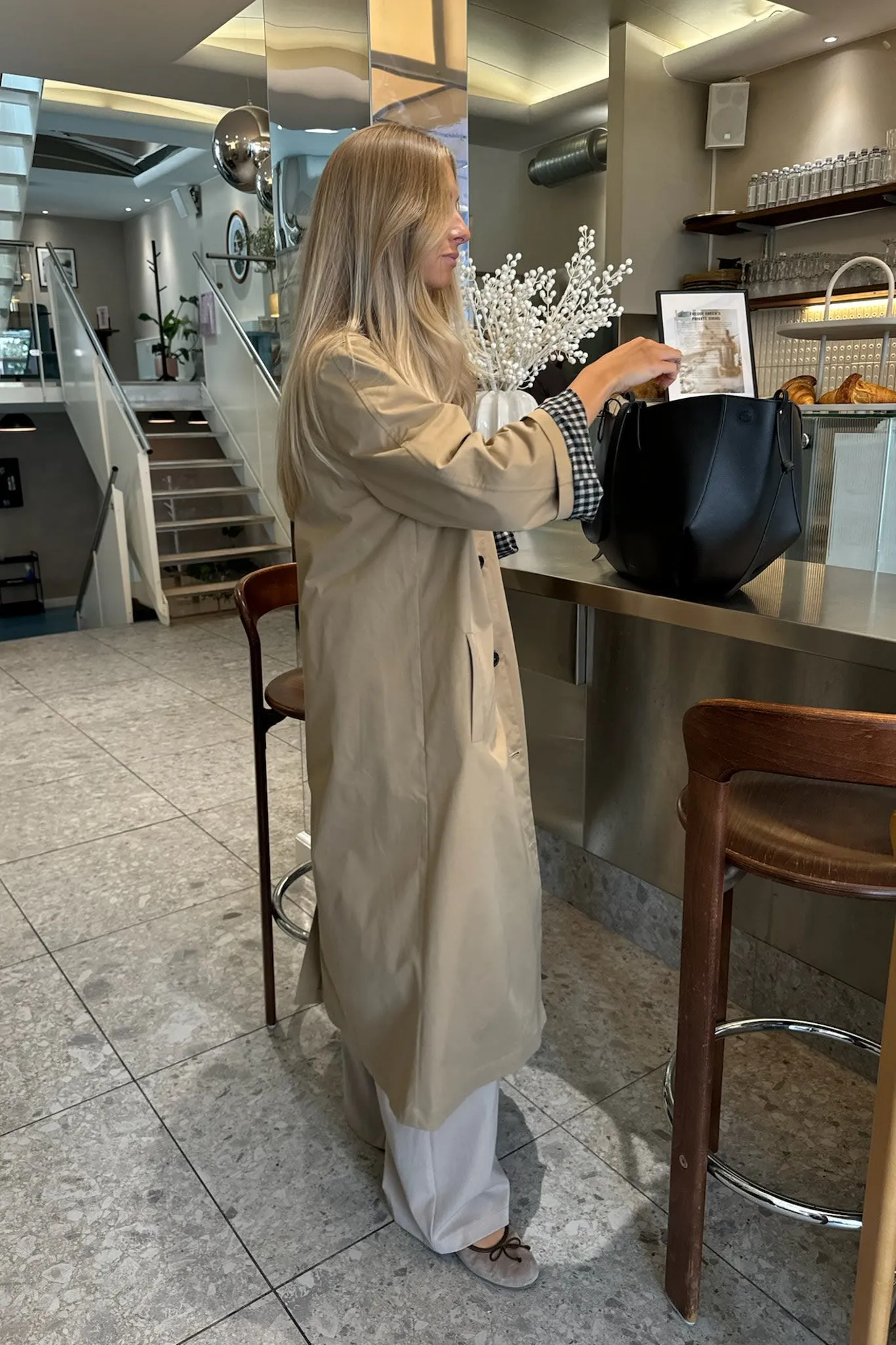 ViolaIC Trenchcoat - Beige Med Tern