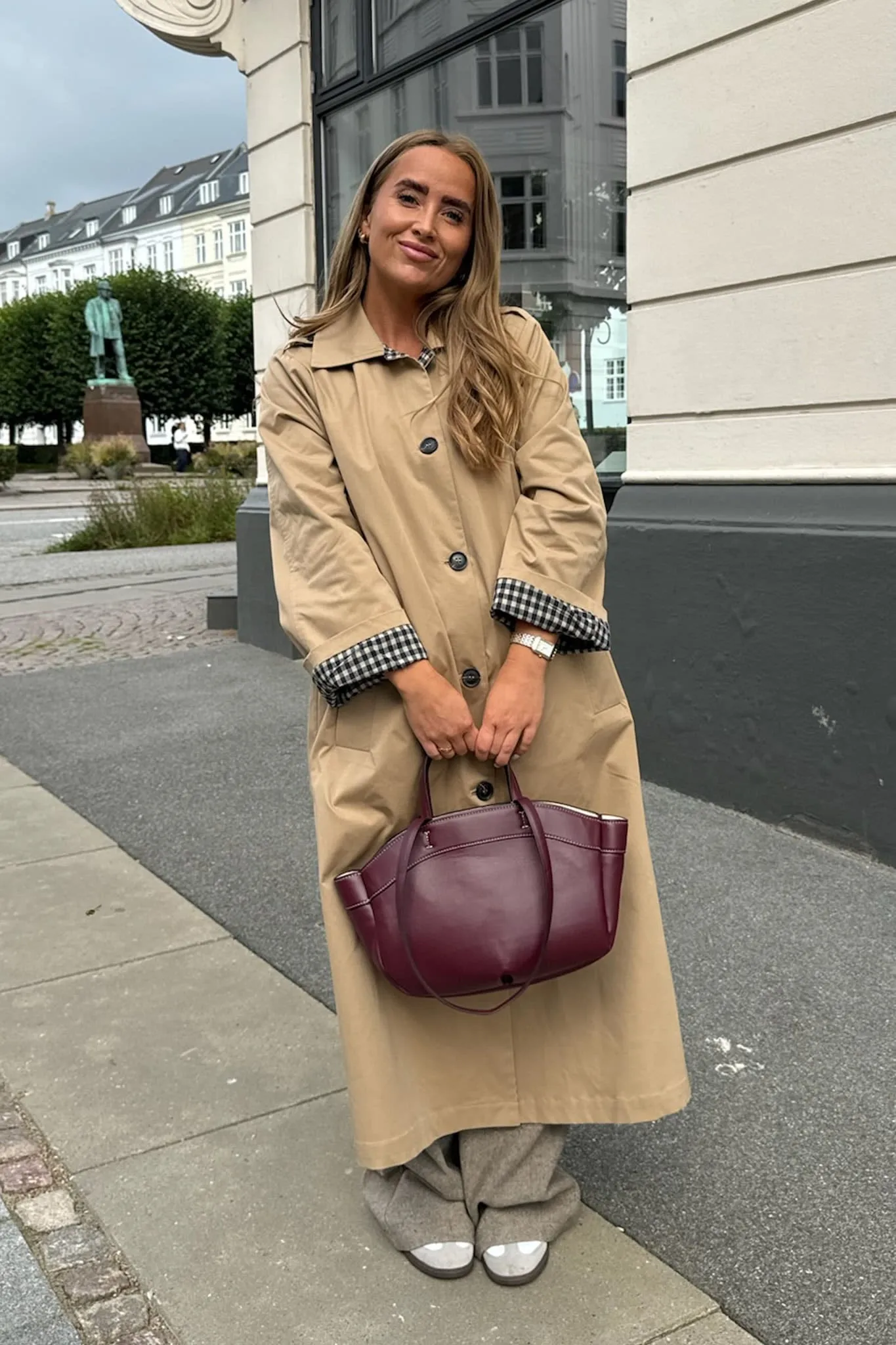 ViolaIC Trenchcoat - Beige Med Tern