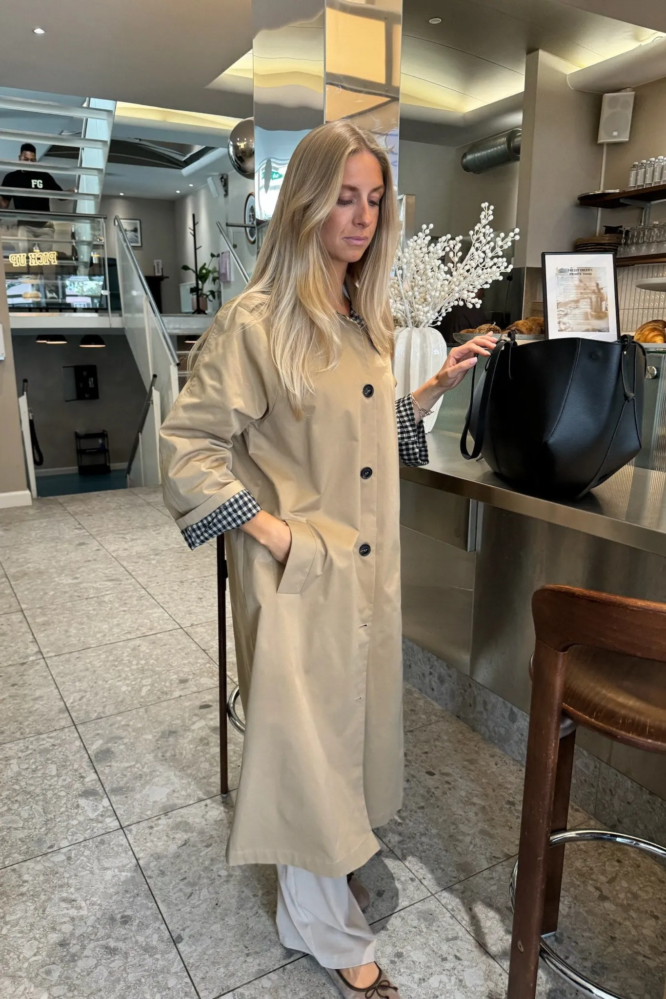 ViolaIC Trenchcoat - Beige Med Tern