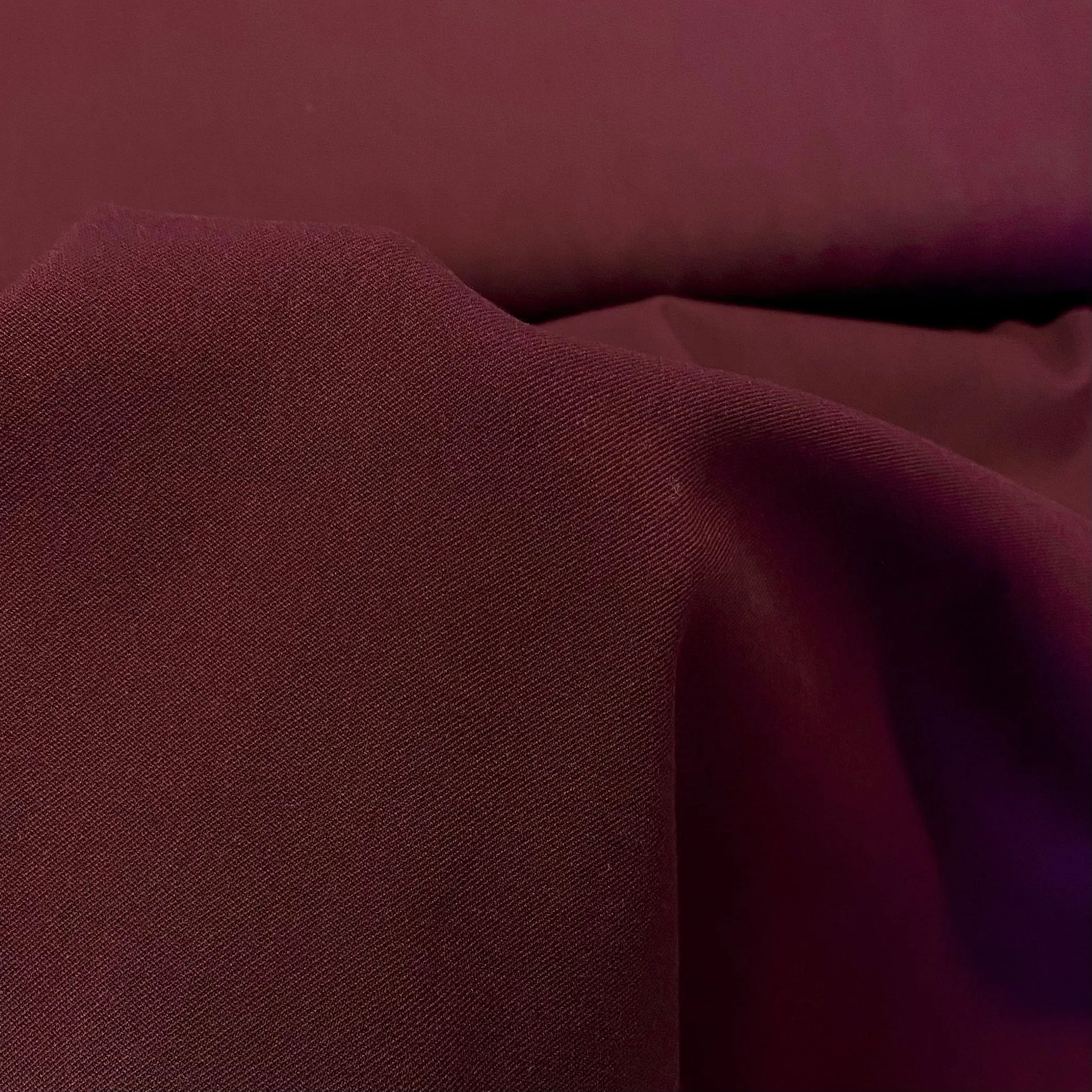 Viscose Gaberdine Twill Suiting - Wine
