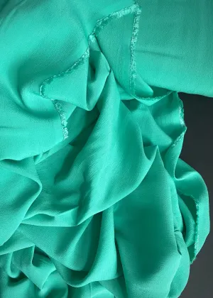 Viscose Moss Crepe - Bright Aqua Green