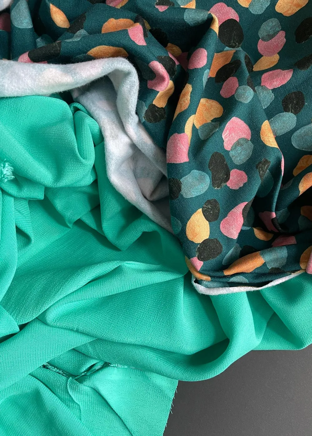 Viscose Moss Crepe - Bright Aqua Green