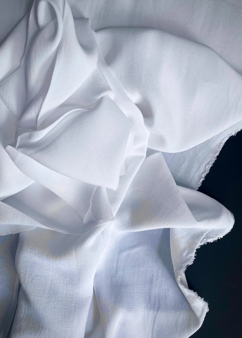 Viscose Moss Crepe - Optic White