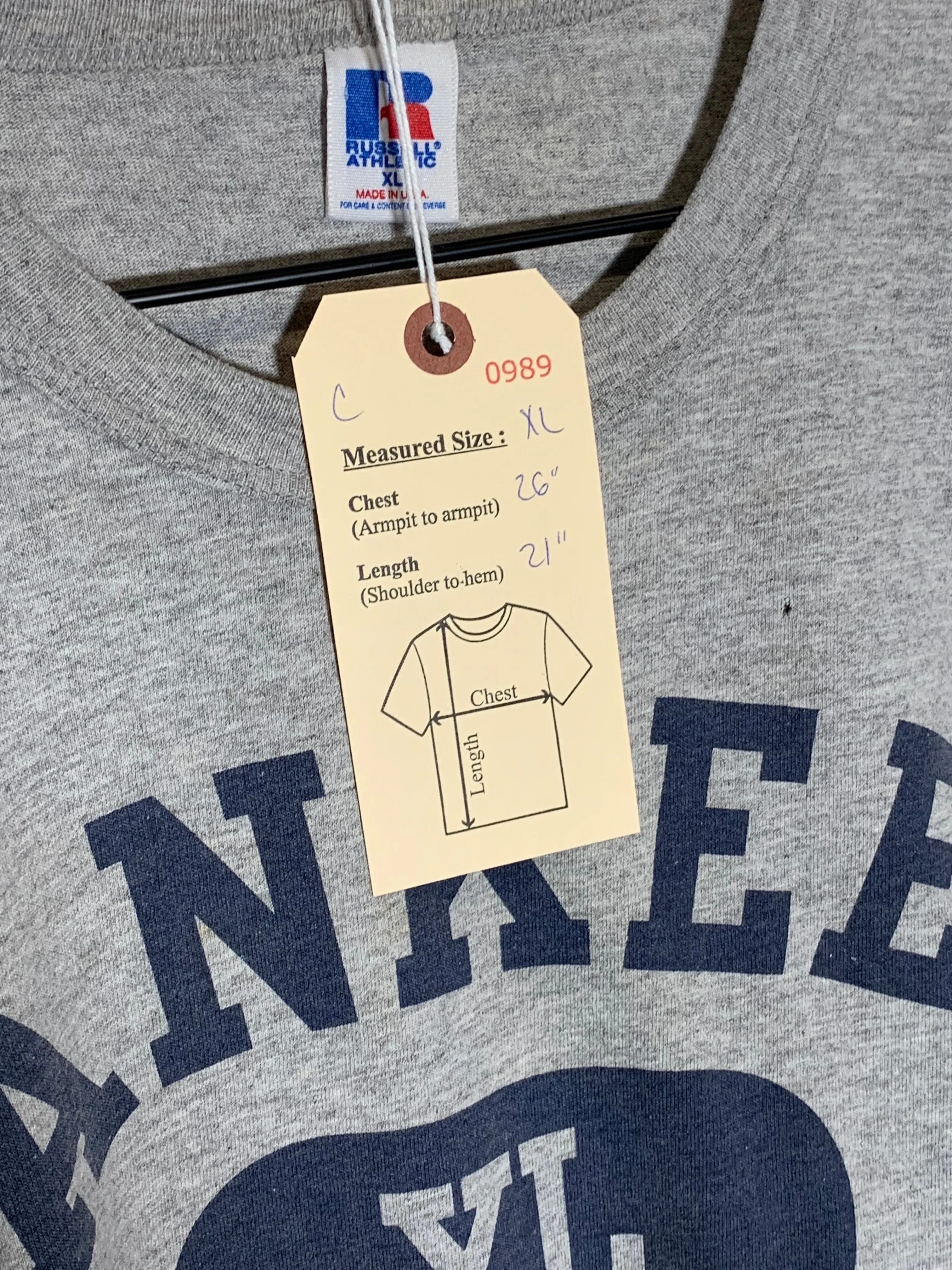 VTG 1998 Yankees Athletic Dept. Crop Shirt (XL)