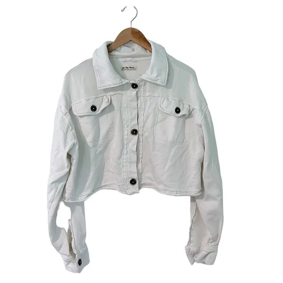 We The Free Saturday Cropped Shacket in Lazy Bones