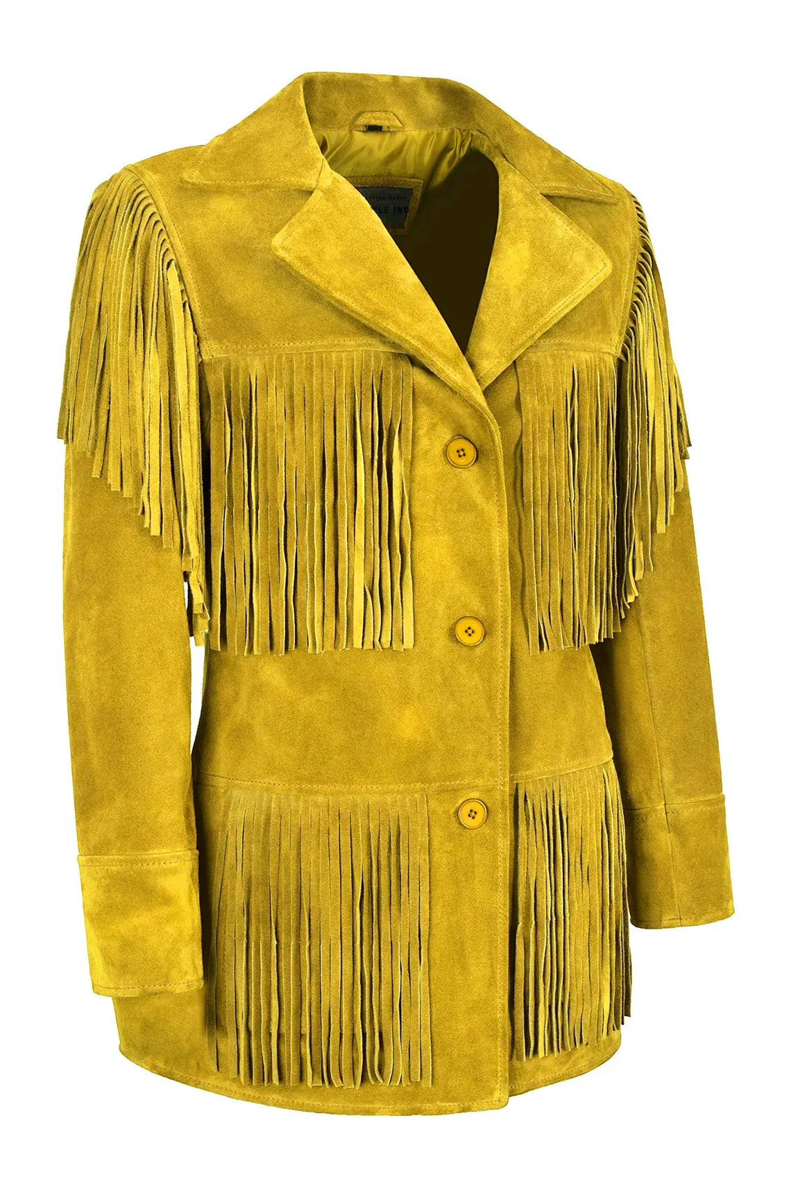 Western Fringe Brown Suede Leather Jacket for Women WFJ524