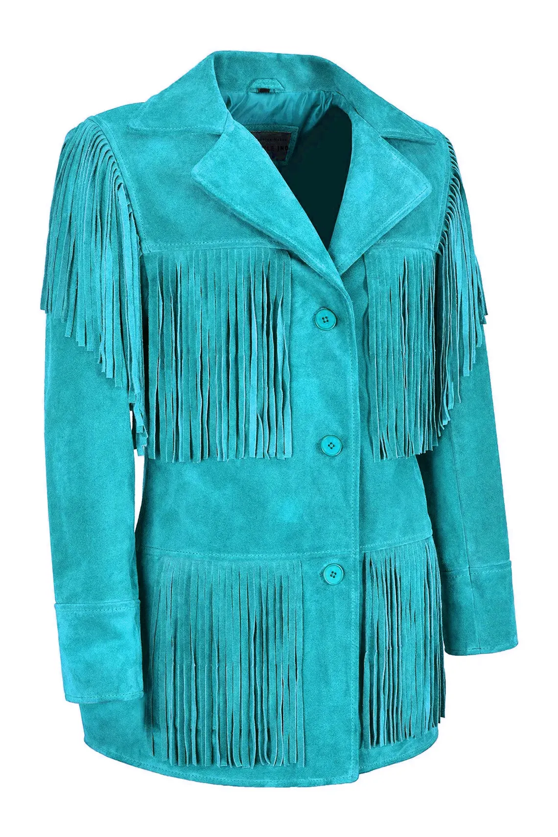 Western Fringe Brown Suede Leather Jacket for Women WFJ524