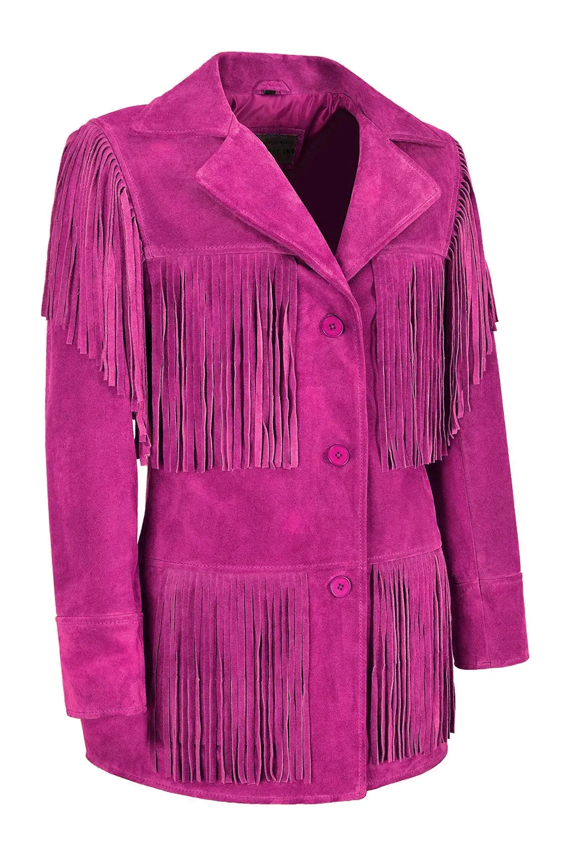 Western Fringe Brown Suede Leather Jacket for Women WFJ524