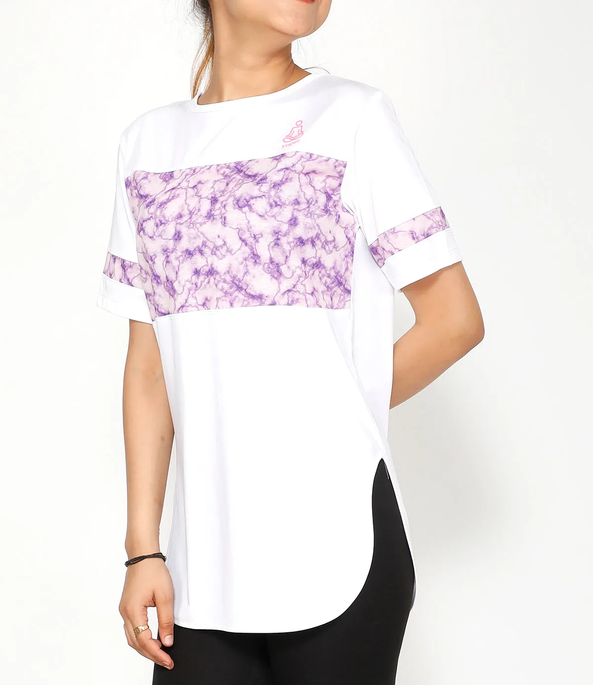 White Lilac Long T-Shirt