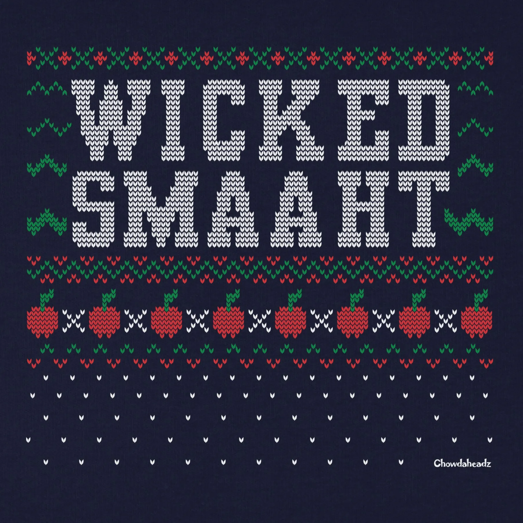 Wicked Smaaht Ugly Holiday Sweater Youth Hoodie