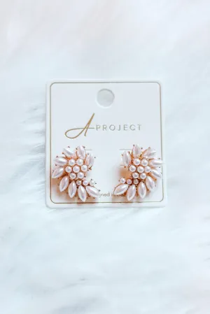 Wing Stud Pear Earrings