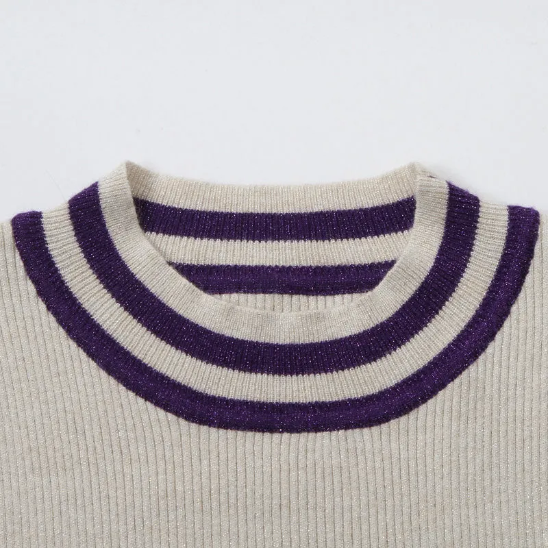Winter Women's Tight-fitting Striped Sweater