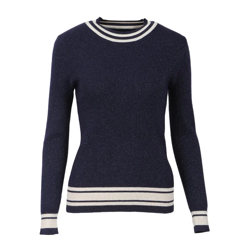 Winter Women's Tight-fitting Striped Sweater