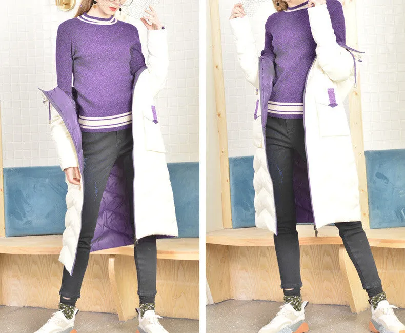 Winter Women's Tight-fitting Striped Sweater