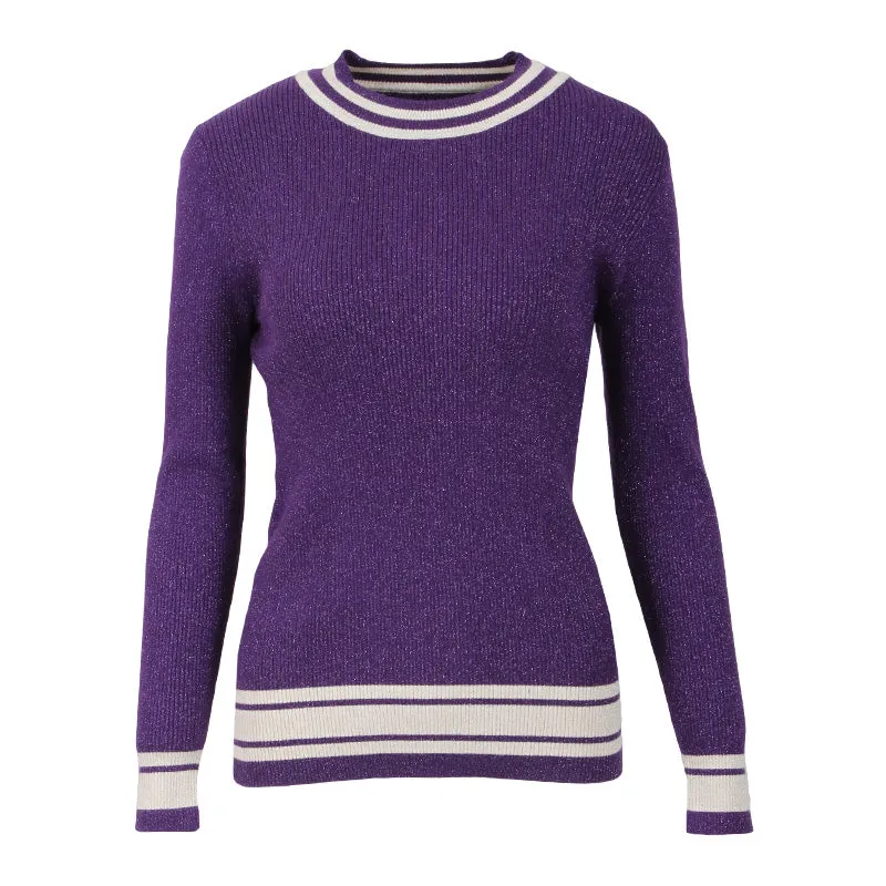Winter Women's Tight-fitting Striped Sweater