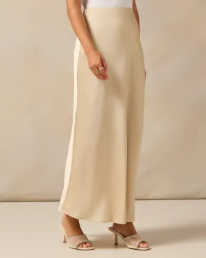 Women Ivory Textured Skirt