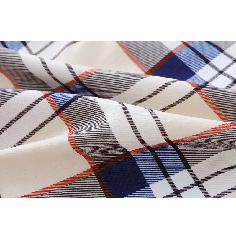Womens Autumn Winter Long Sleeve Slim Plaid Jacket