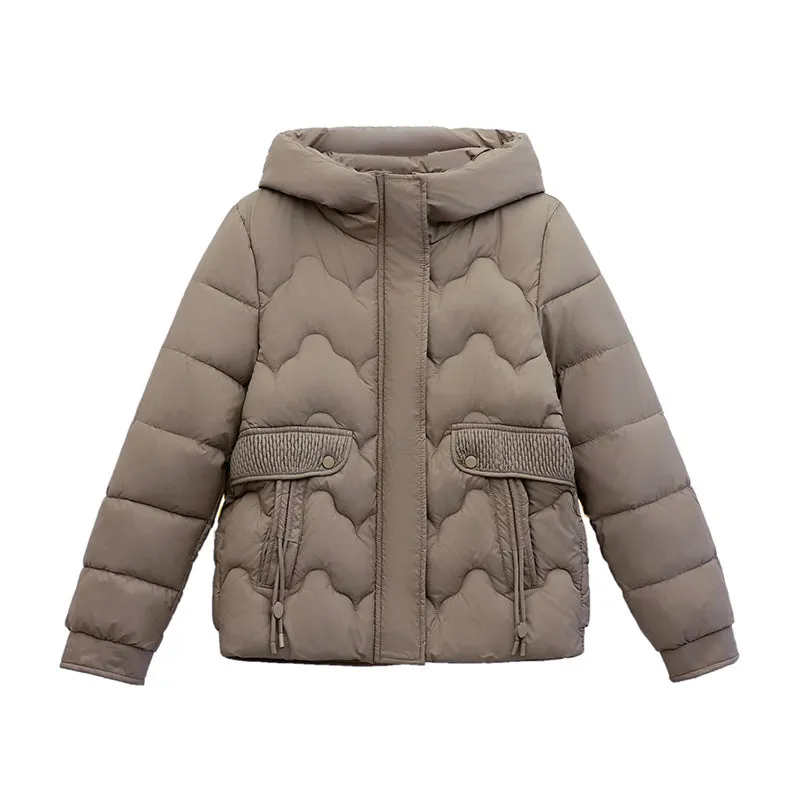 Women's Cropped Thickened Puffer Jacket for Warmth and Fashion