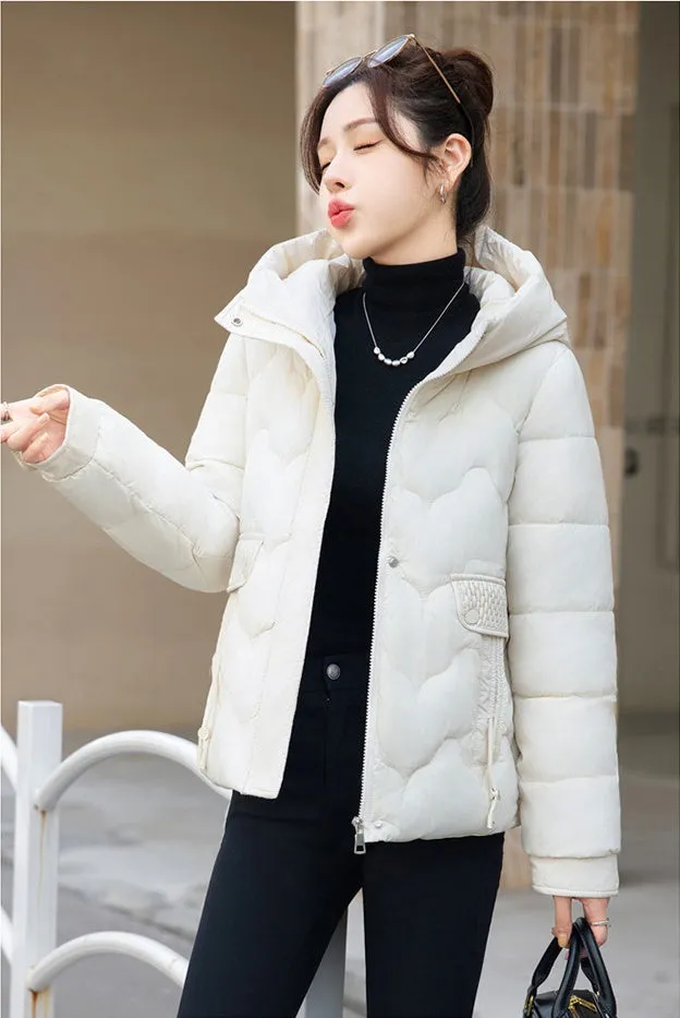 Women's Cropped Thickened Puffer Jacket for Warmth and Fashion