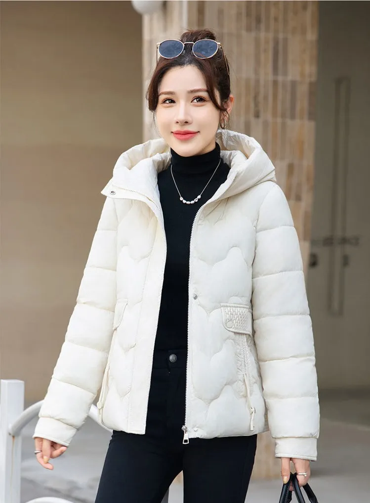 Women's Cropped Thickened Puffer Jacket for Warmth and Fashion