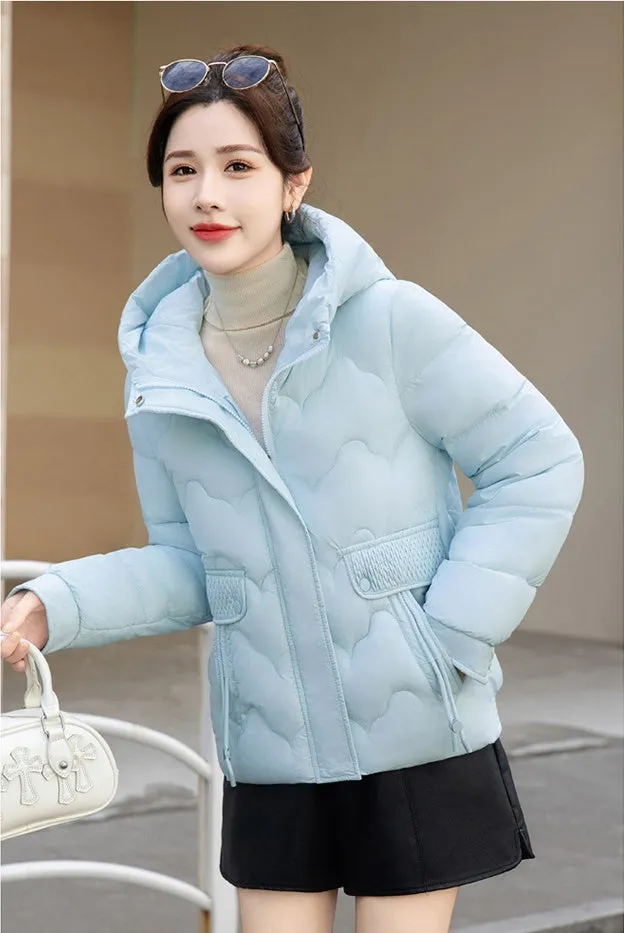 Women's Cropped Thickened Puffer Jacket for Warmth and Fashion