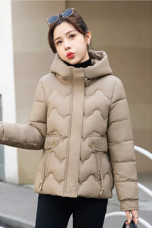 Women's Cropped Thickened Puffer Jacket for Warmth and Fashion
