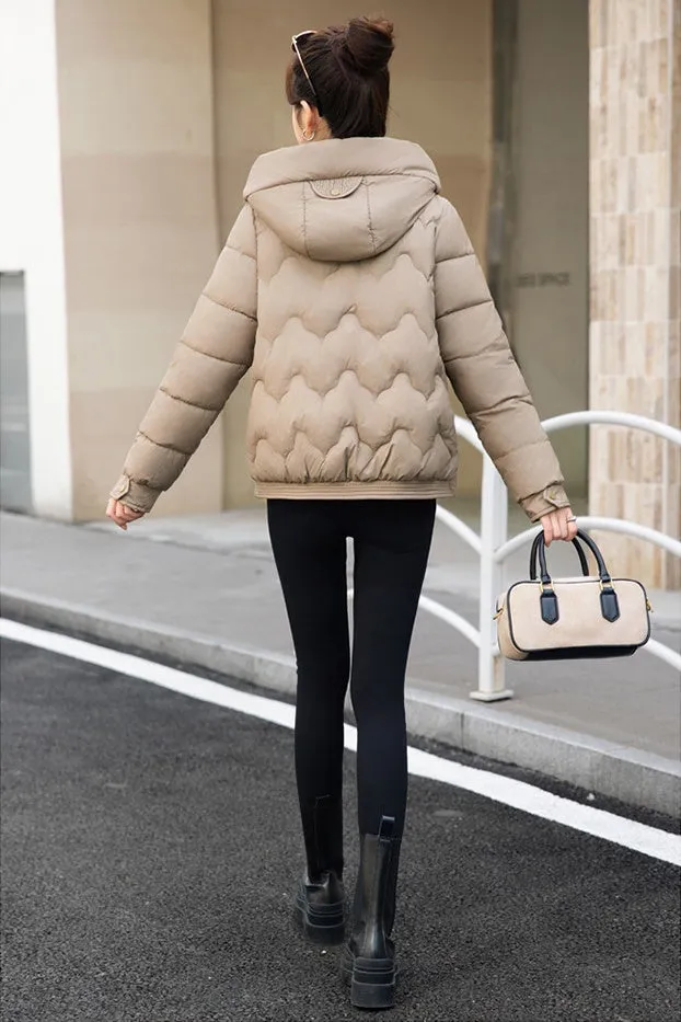 Women's Cropped Thickened Puffer Jacket for Warmth and Fashion