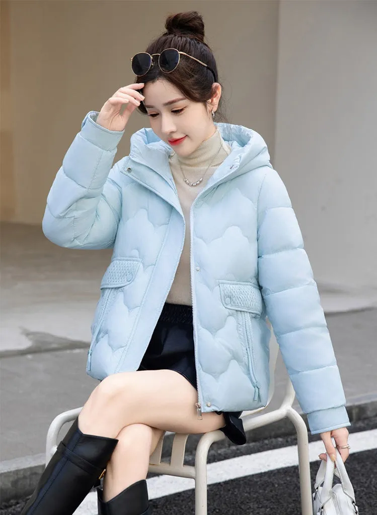 Women's Cropped Thickened Puffer Jacket for Warmth and Fashion