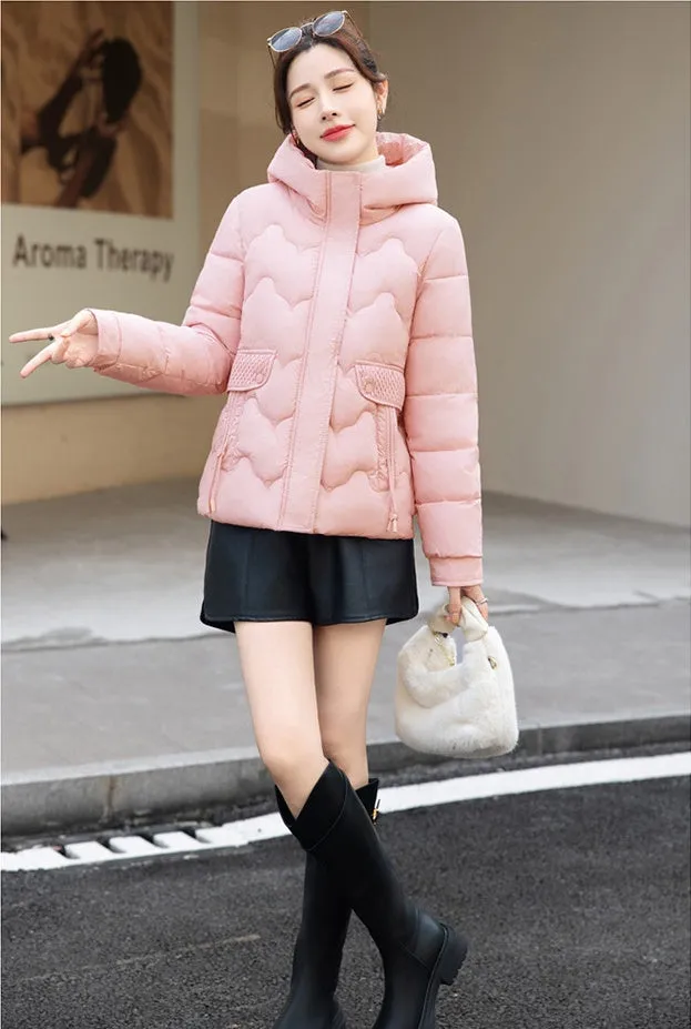 Women's Cropped Thickened Puffer Jacket for Warmth and Fashion