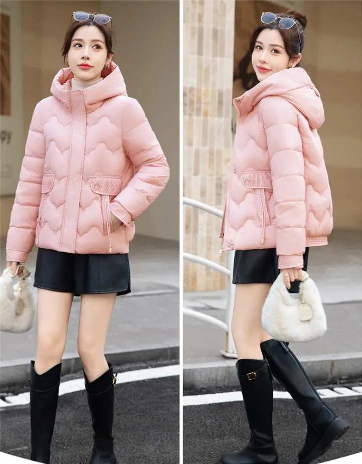 Women's Cropped Thickened Puffer Jacket for Warmth and Fashion