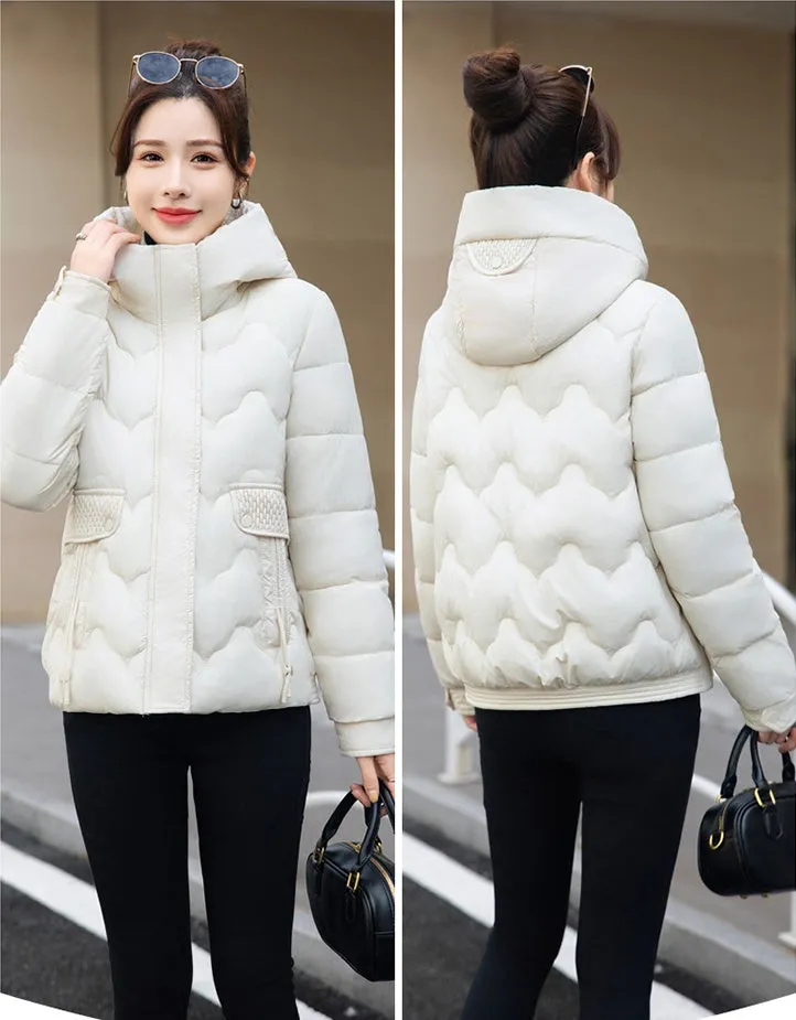 Women's Cropped Thickened Puffer Jacket for Warmth and Fashion
