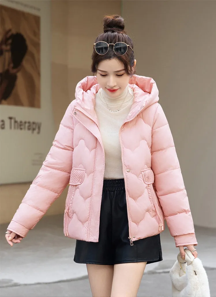 Women's Cropped Thickened Puffer Jacket for Warmth and Fashion
