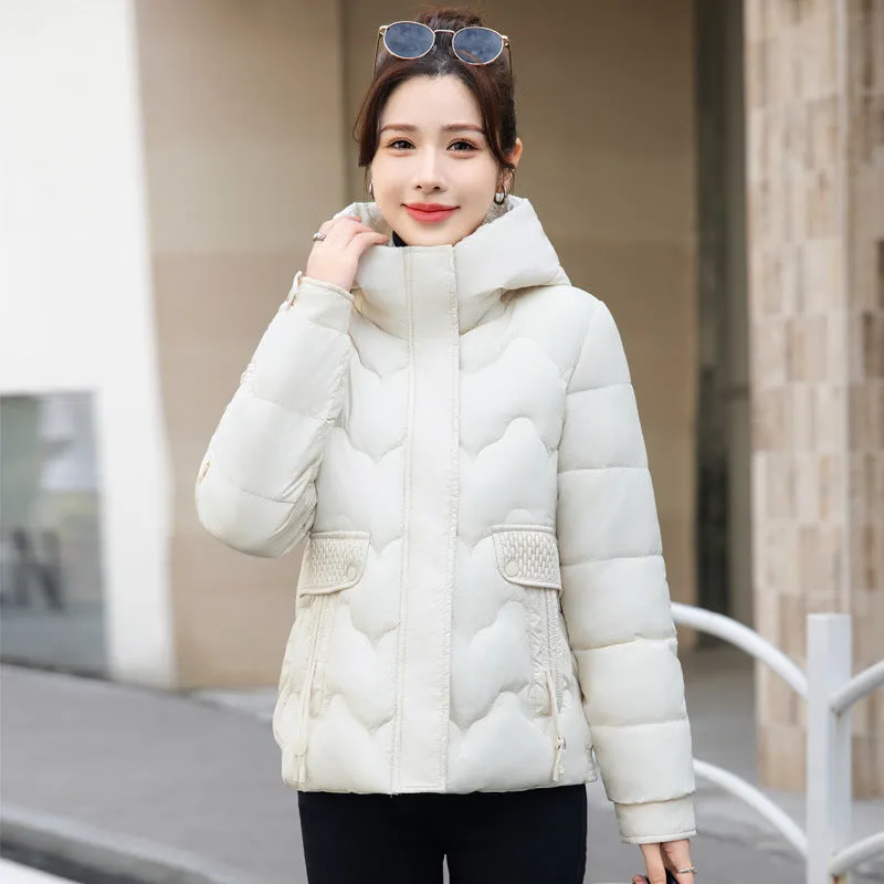 Women's Cropped Thickened Puffer Jacket for Warmth and Fashion