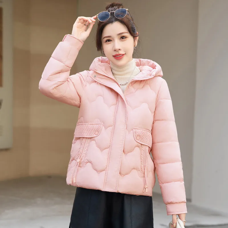 Women's Cropped Thickened Puffer Jacket for Warmth and Fashion