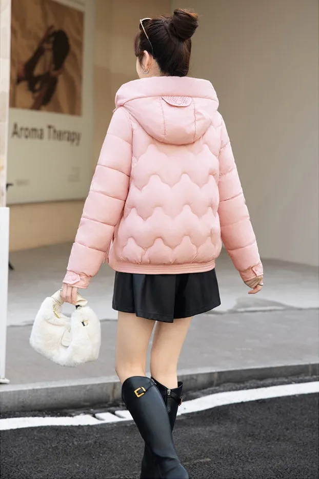 Women's Cropped Thickened Puffer Jacket for Warmth and Fashion